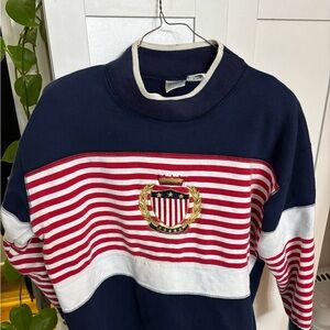 Vintage 80s women’s nautical jersey Jason Maxwell  large